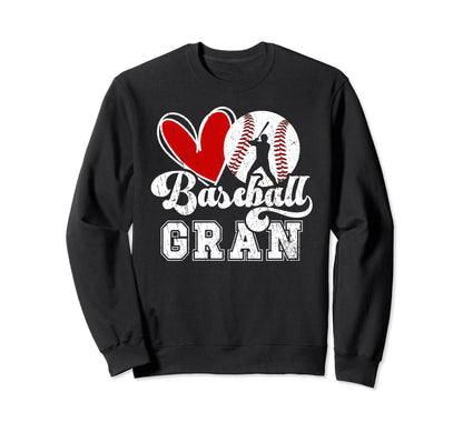 Baseball Gran Grandma Gran Baseball Sweatshirt - Trendy Graphic Unisex - T-Shirt, Sweatshirt, Hoodie