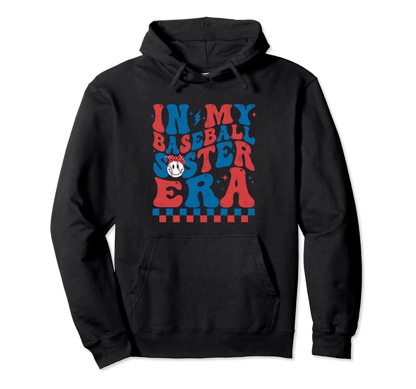 My Baseball Sister Era Groovy Hoodie - Minimalist Print for Adults - T-Shirt, Sweatshirt, Hoodie