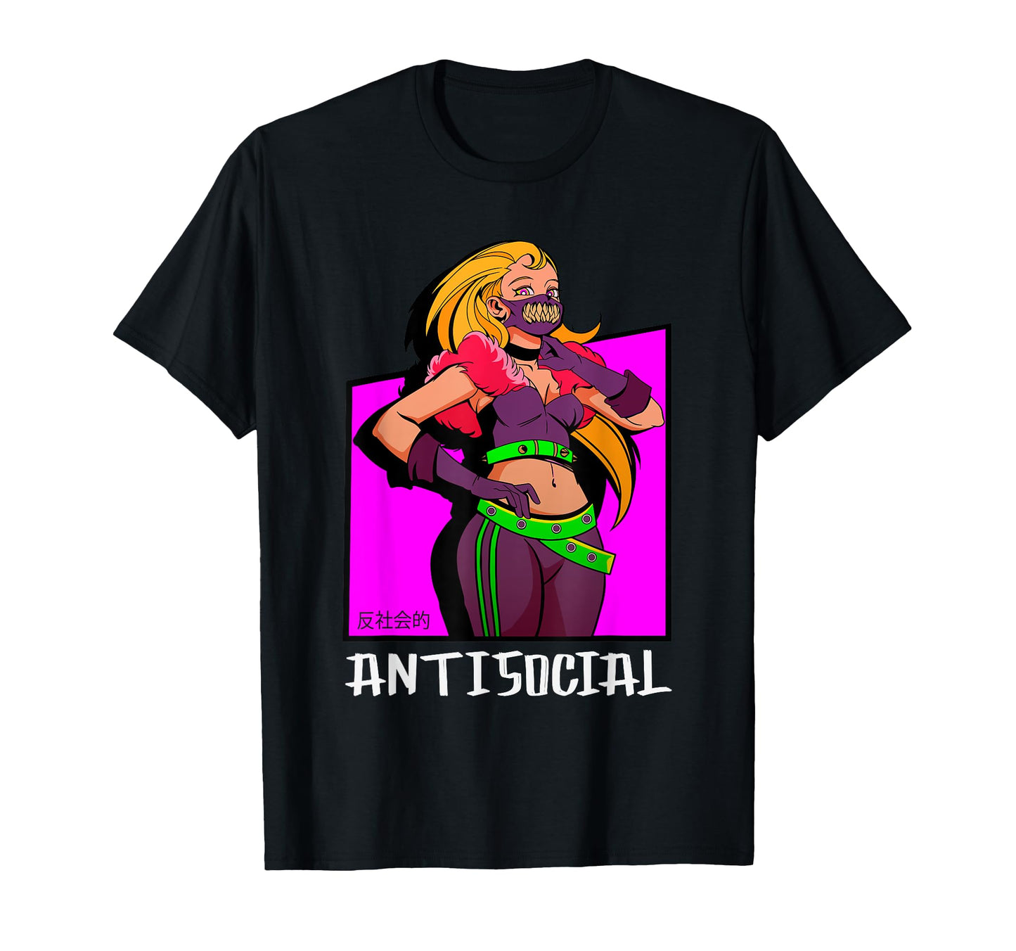 Antisocial Goth Anime Aesthetic T-Shirt - Casual Everyday Wear Men Women - T-Shirt, Sweatshirt, Hoodie