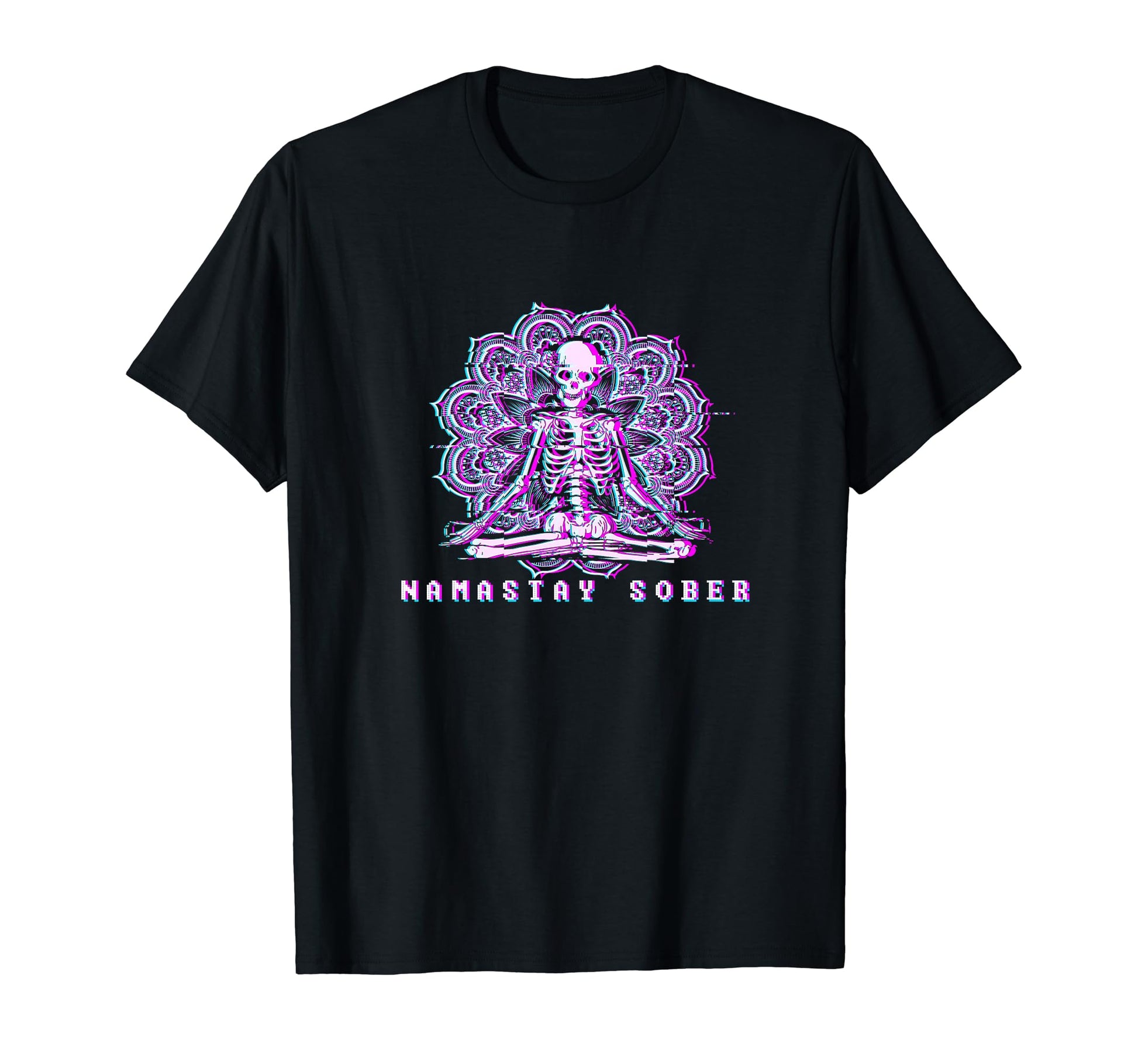 Meditating Skeleton Mandala T-Shirt - Aesthetic Graphic for Adults - T-Shirt, Sweatshirt, Hoodie