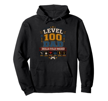Dad Skills Fully Maxed Birthday Husband Hoodie - Trendy Graphic for Adults - T-Shirt, Sweatshirt, Hoodie