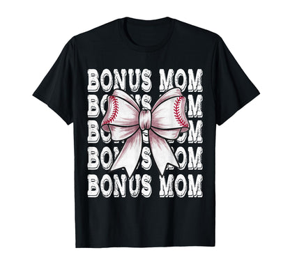 Coquette Baseball Bonus Mom Matching T-Shirt - Trendy Graphic for Adults - T-Shirt, Sweatshirt, Hoodie