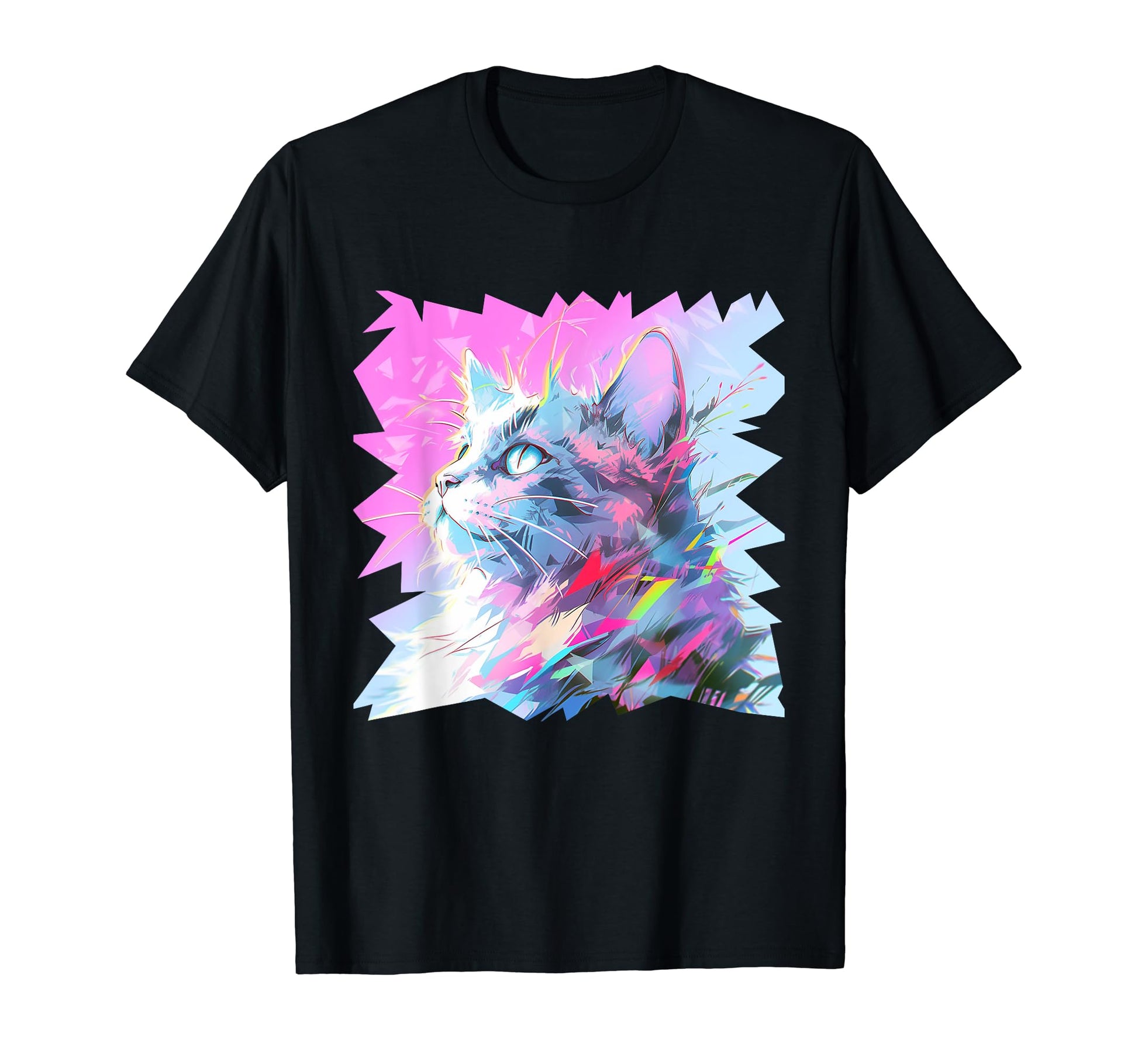 Lo Fi Vaporwave Aesthetic Art Cat T-Shirt - Graphic Print Men Women - T-Shirt, Sweatshirt, Hoodie