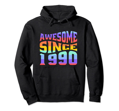 Awesome Since 1990 Rainbow 33 Years Old Hoodie - Trendy Graphic Men Women - T-Shirt, Sweatshirt, Hoodie
