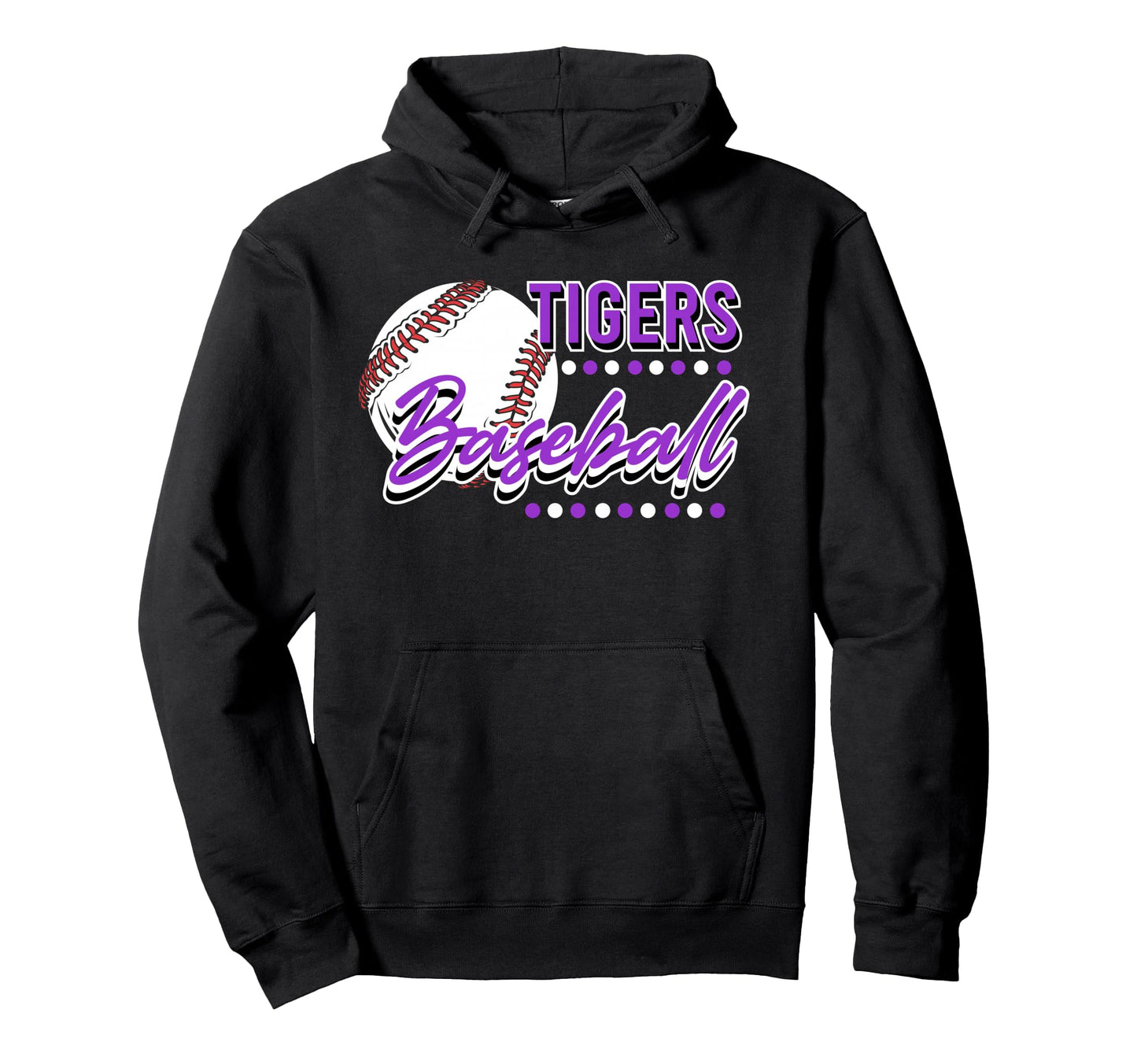 Tigers Baseball Mom Game Day School Hoodie - Casual Everyday Wear Unisex - T-Shirt, Sweatshirt, Hoodie
