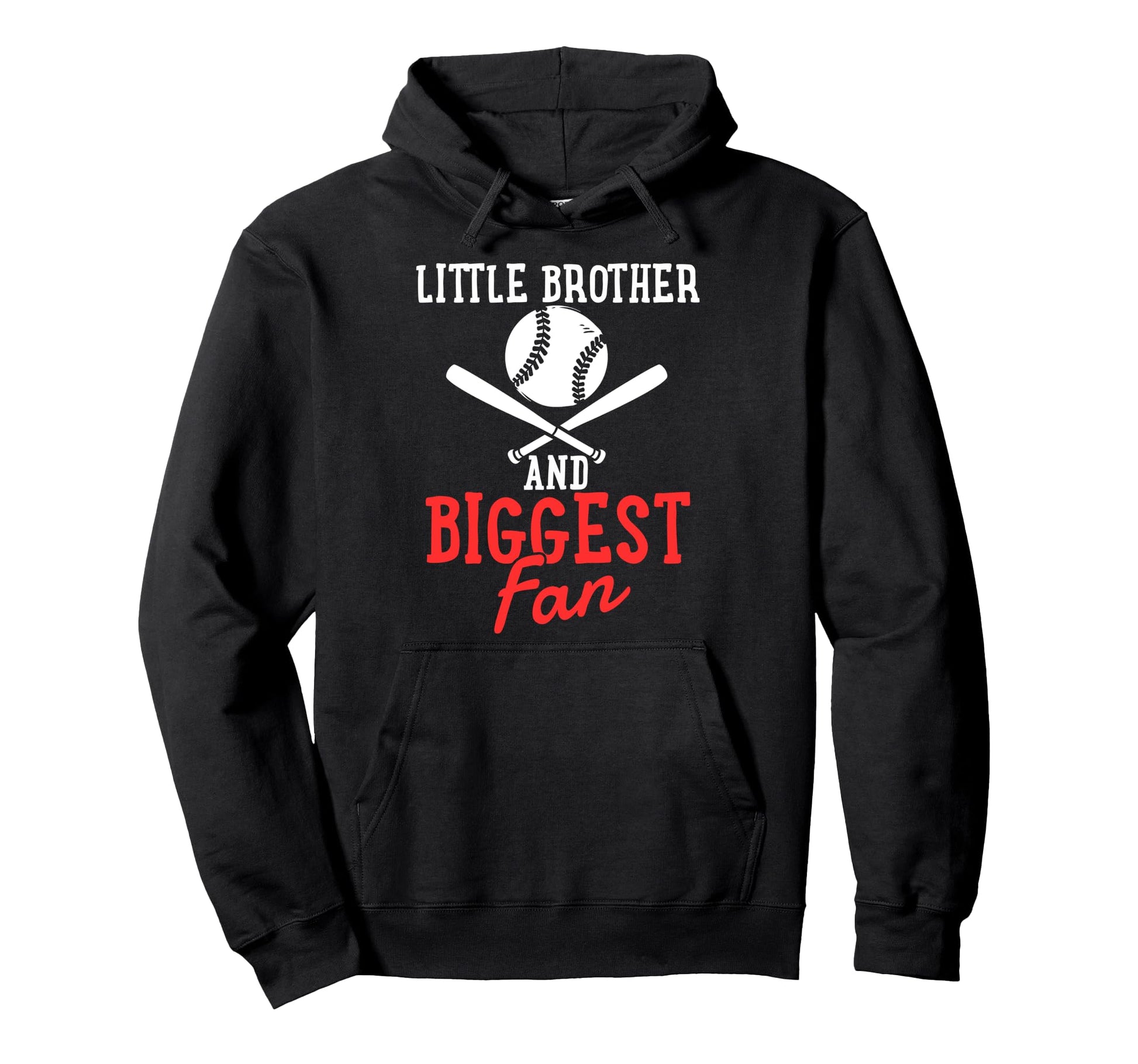 Little Brother Baseball Fan Baseball Hoodie - Graphic Print for Adults - T-Shirt, Sweatshirt, Hoodie