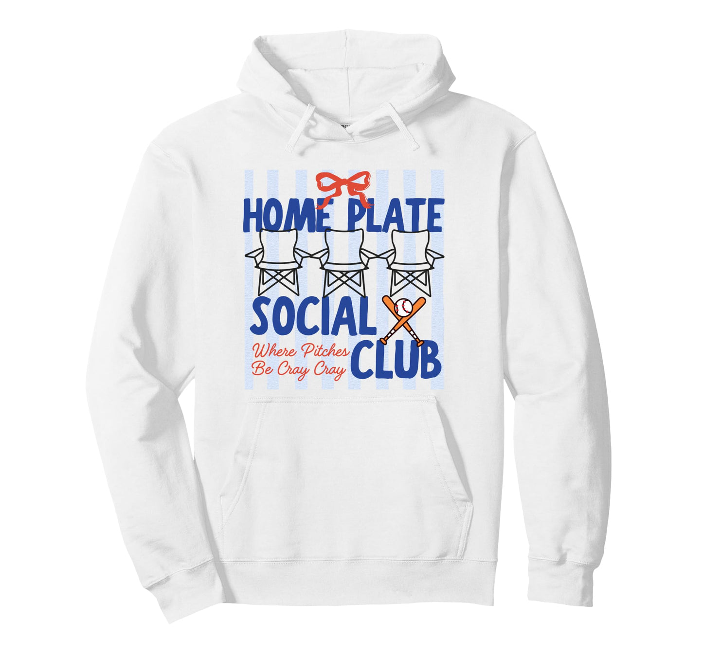 Baseball Home Plate Social Club Funny Hoodie - Fun Novelty Design Unisex - T-Shirt, Sweatshirt, Hoodie