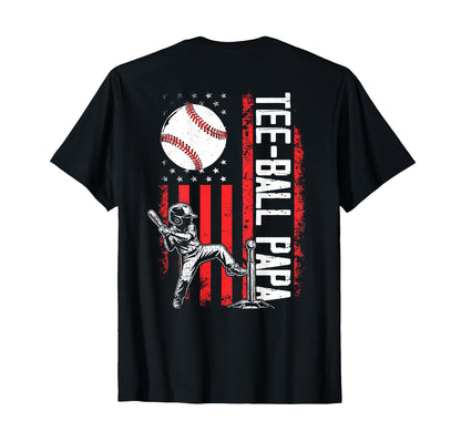 Ball Papa Us Flag Patriotic Grandpa T-Shirt - Trendy Graphic Unisex - T-Shirt, Sweatshirt, Hoodie