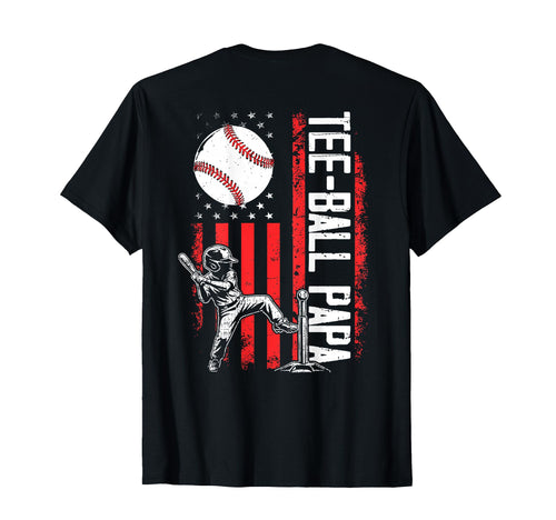 Ball Papa Us Flag Patriotic Grandpa T-Shirt - Trendy Graphic Unisex - T-Shirt, Sweatshirt, Hoodie
