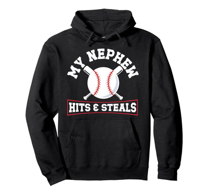 My Nephew Baseball Uncle Baseball Player Hoodie - Unique Graphic Men Women - T-Shirt, Sweatshirt, Hoodie