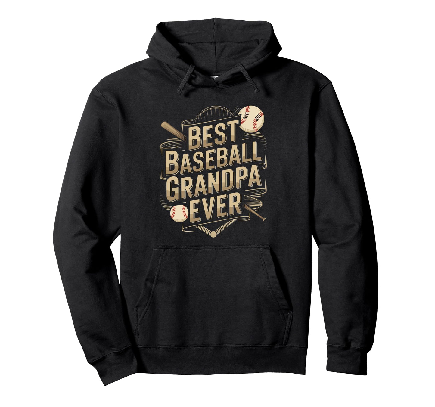 Best Grandpa Ever Baseball Hoodie - Unique Graphic Men Women - T-Shirt, Sweatshirt, Hoodie