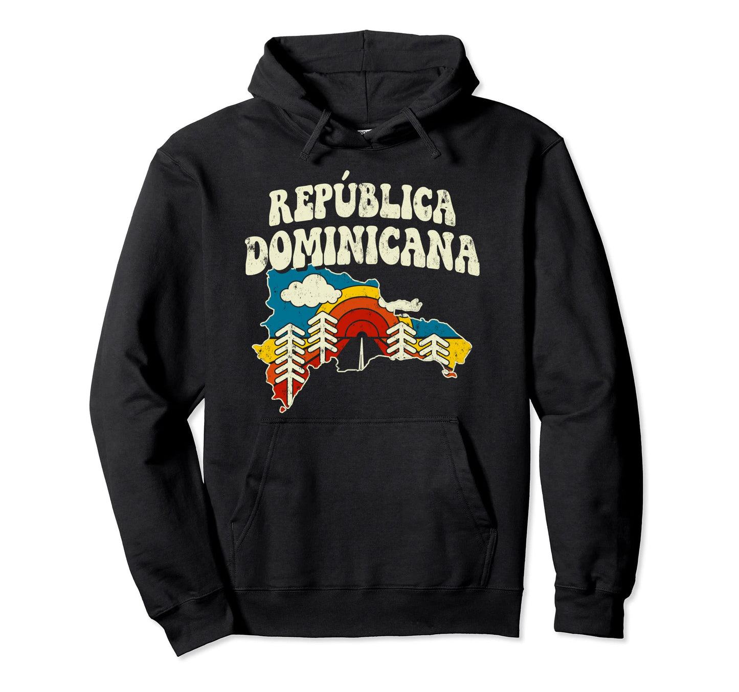 Rep Blica Dominicana Country Rainbow Hoodie - Unique Graphic for Adults - T-Shirt, Sweatshirt, Hoodie
