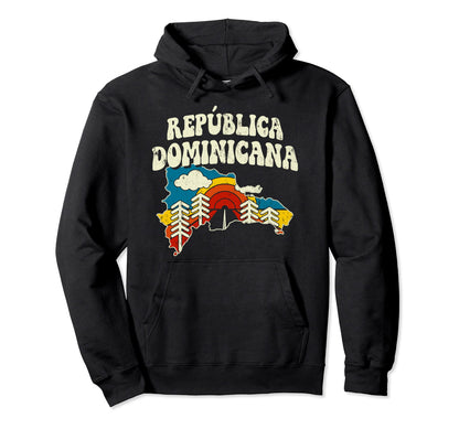Rep Blica Dominicana Country Rainbow Hoodie - Unique Graphic for Adults - T-Shirt, Sweatshirt, Hoodie