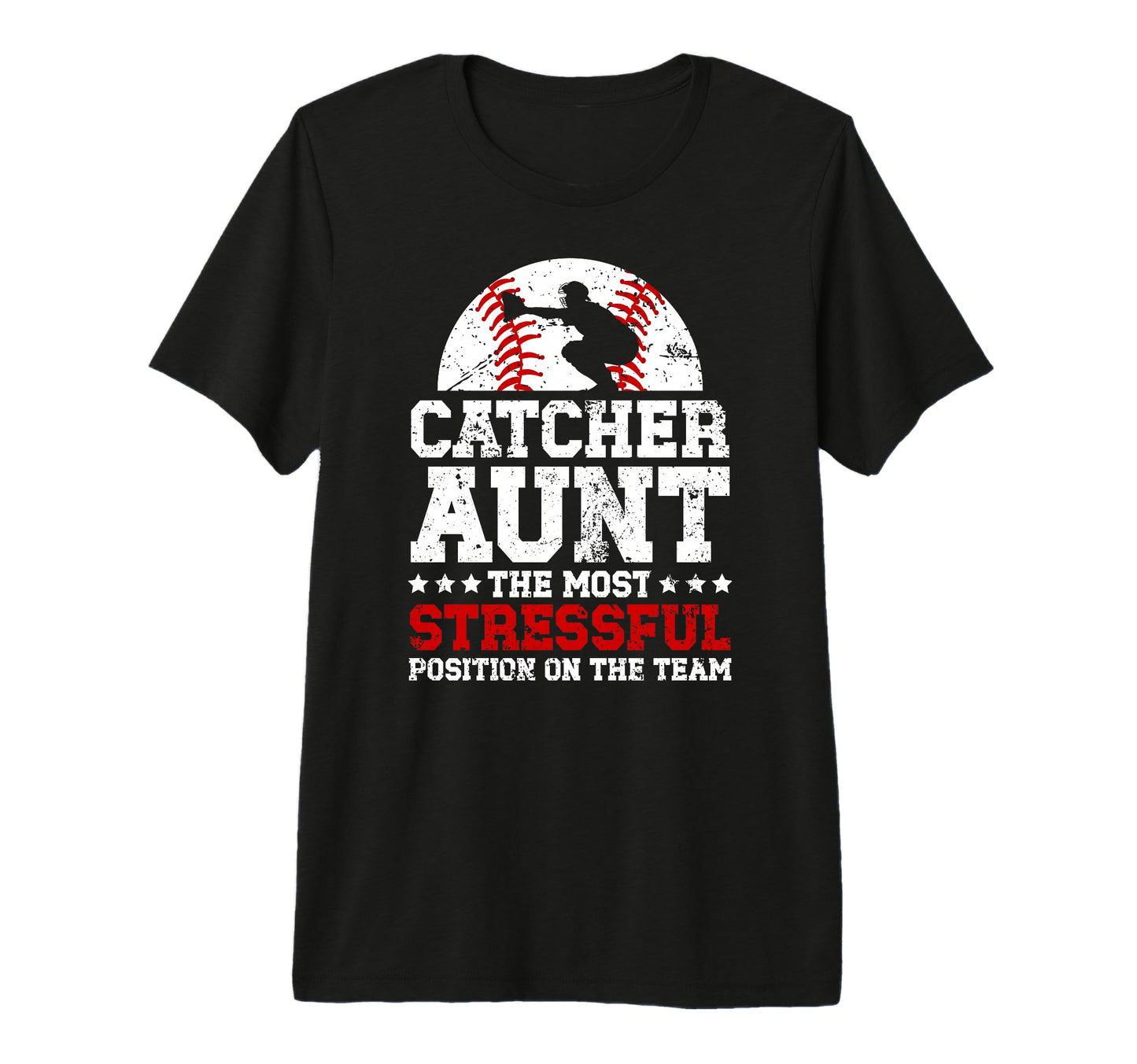 Baseball Catcher Aunt Funny Baseball T-Shirt - Trendy Graphic for Adults - T-Shirt, Sweatshirt, Hoodie