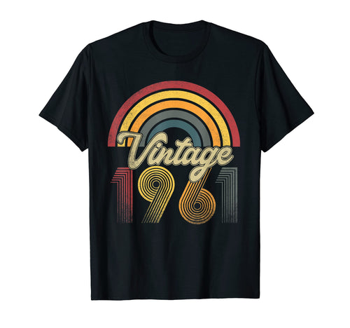 1961 62Nd Birthday Gift Rainbow T-Shirt - Novelty Apparel for Adults - T-Shirt, Sweatshirt, Hoodie