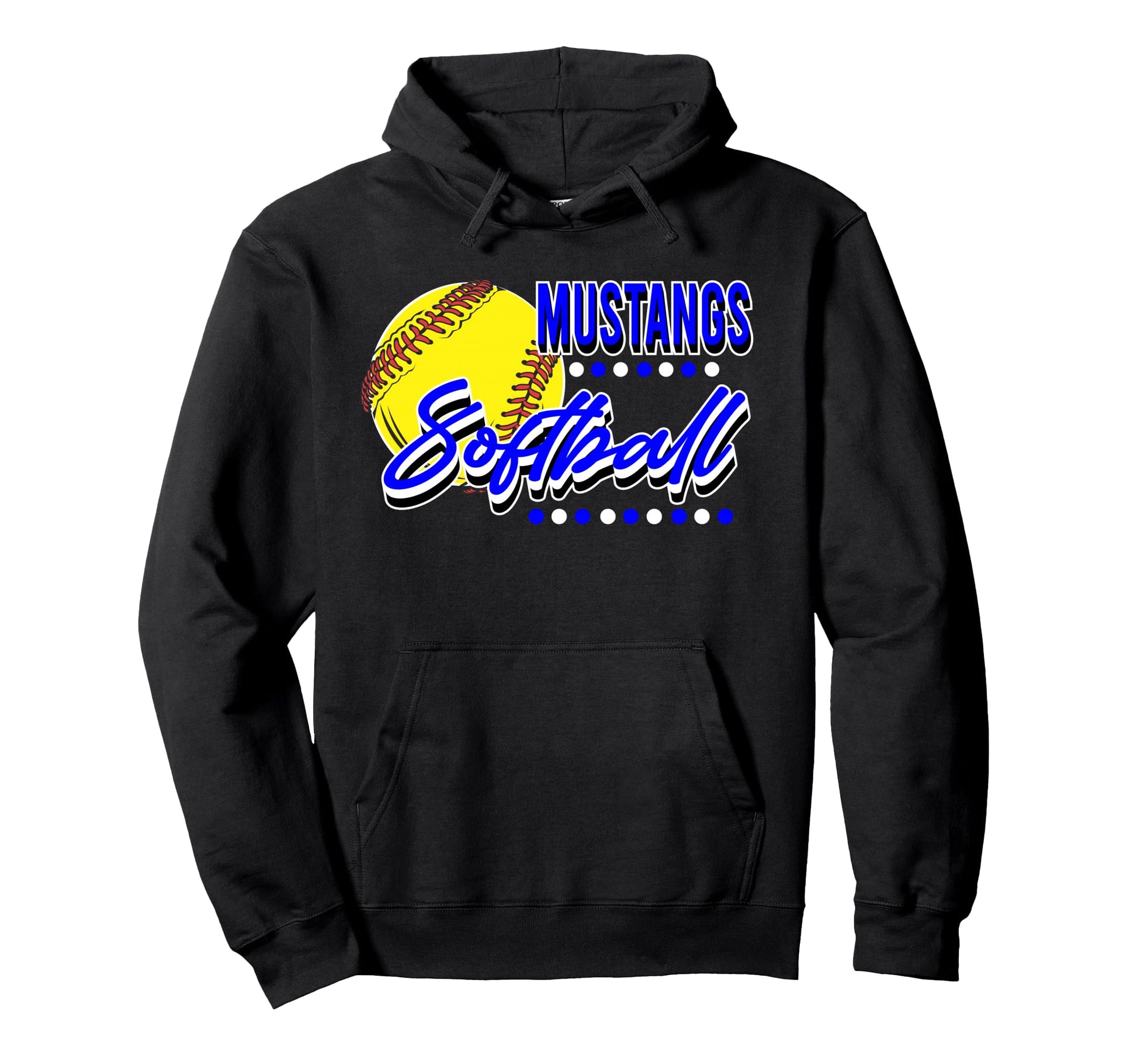 Mustangs Softball Mom Sports Game Day Hoodie - Streetwear Style Men Women - T-Shirt, Sweatshirt, Hoodie
