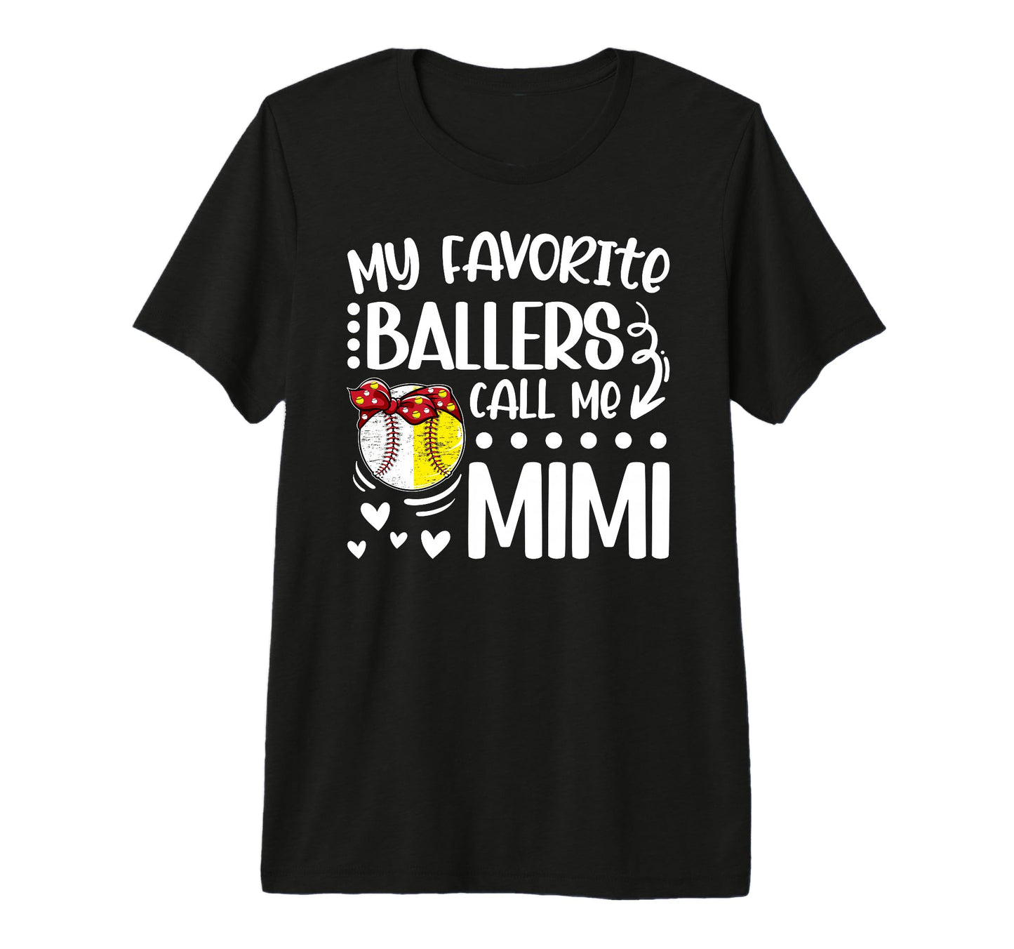 Favorite Ballers Call Me Mimi Baseball T-Shirt - Unique Graphic for Adults - T-Shirt, Sweatshirt, Hoodie