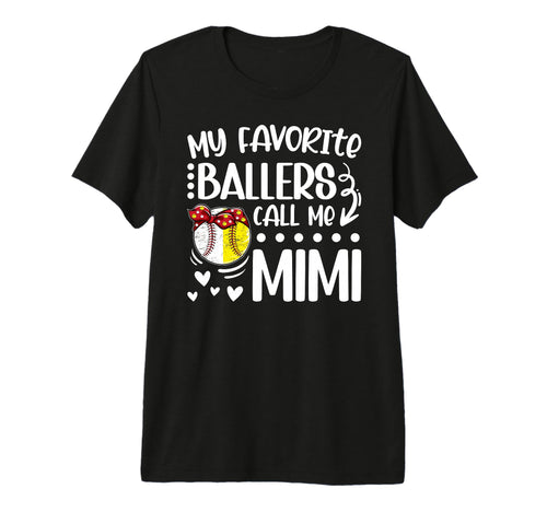 Favorite Ballers Call Me Mimi Baseball T-Shirt - Unique Graphic for Adults - T-Shirt, Sweatshirt, Hoodie