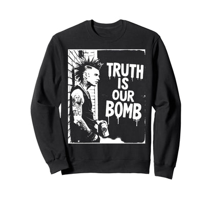 Punk Rock 90S Grunge Distressed Street Sweatshirt - Unique Graphic Unisex - T-Shirt, Sweatshirt, Hoodie