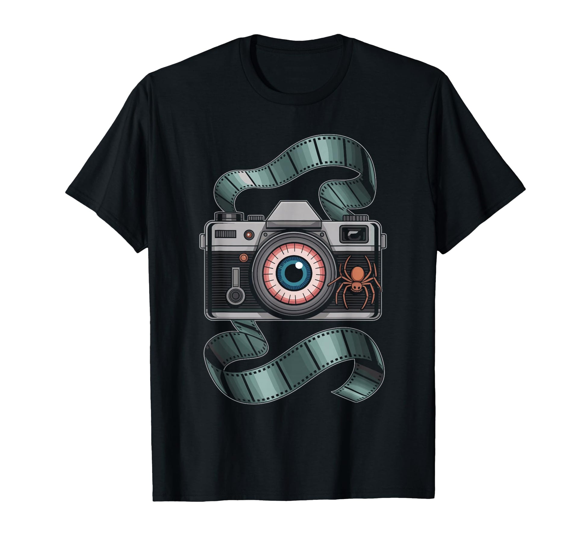 Spooky Camera Eyeball Photography T-Shirt - Novelty Apparel for Adults - T-Shirt, Sweatshirt, Hoodie