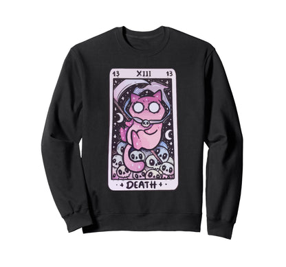 Kawaii Pastel Goth Art Death Tarot Sweatshirt - Minimalist Print Unisex - T-Shirt, Sweatshirt, Hoodie