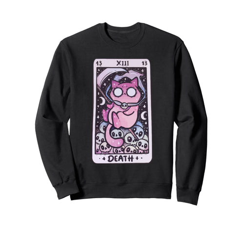 Kawaii Pastel Goth Art Death Tarot Sweatshirt - Minimalist Print Unisex - T-Shirt, Sweatshirt, Hoodie