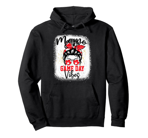 Soccer Momo Bleached Bun Mothers Day Hoodie - Graphic Print Men Women - T-Shirt, Sweatshirt, Hoodie