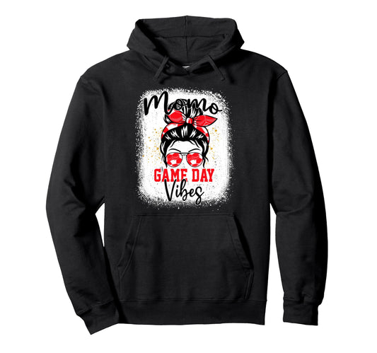 Soccer Momo Bleached Bun Mothers Day Hoodie - Graphic Print Men Women - T-Shirt, Sweatshirt, Hoodie