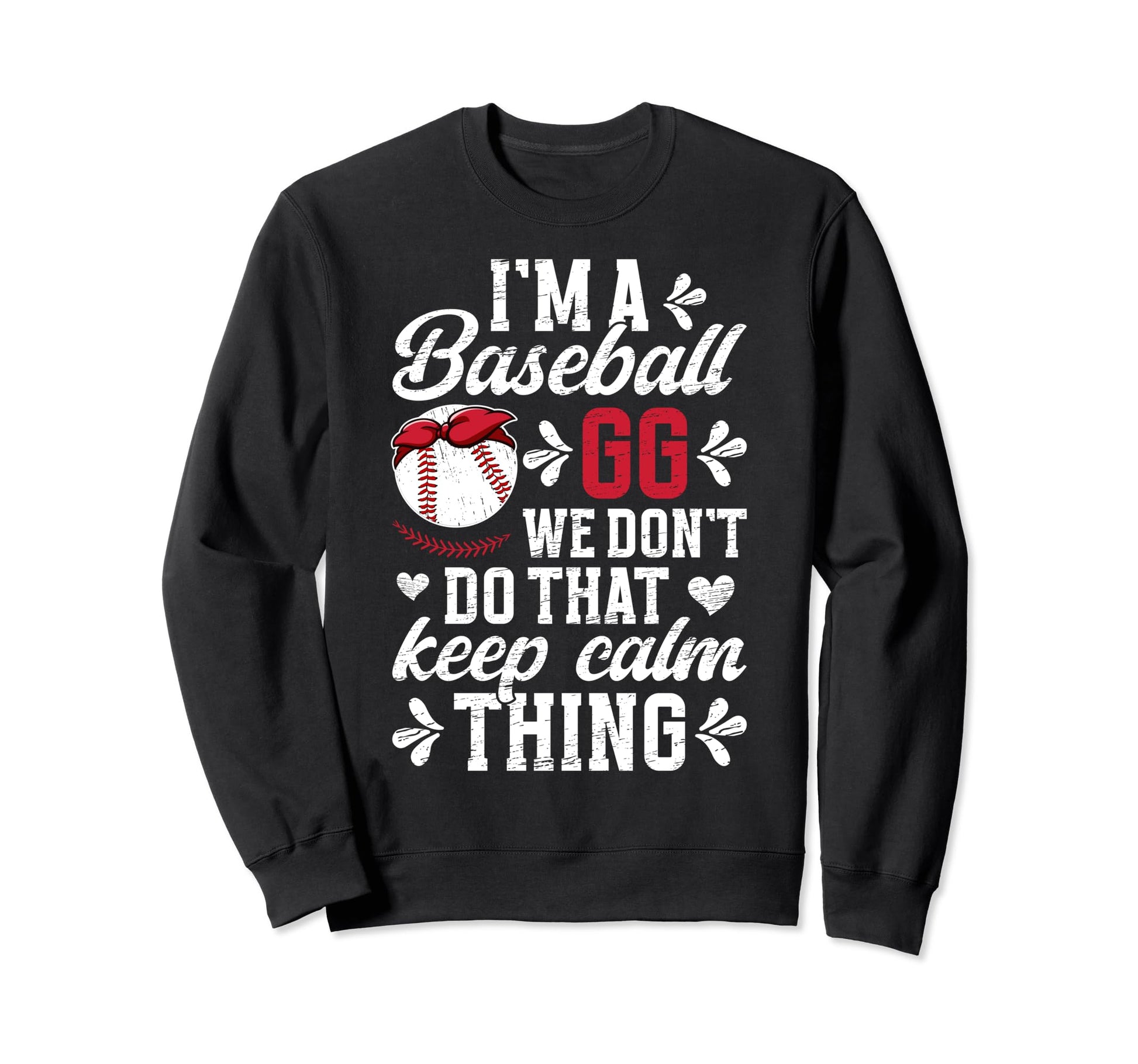 Im Baseball Gg Grandma Gg Baseball Sweatshirt - Unique Graphic Unisex - T-Shirt, Sweatshirt, Hoodie