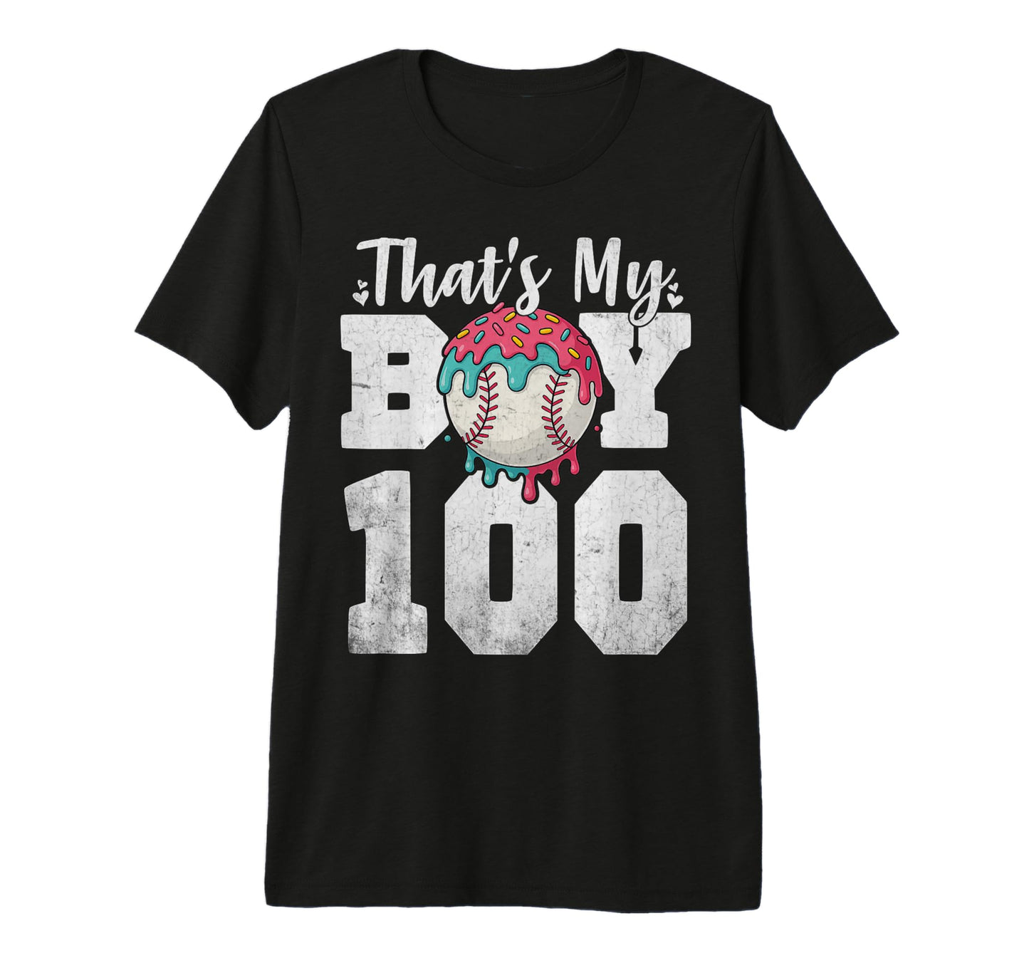 Thats My Baseball 100 Number Mom Dad 100 T-Shirt - Trendy Graphic Unisex - T-Shirt, Sweatshirt, Hoodie