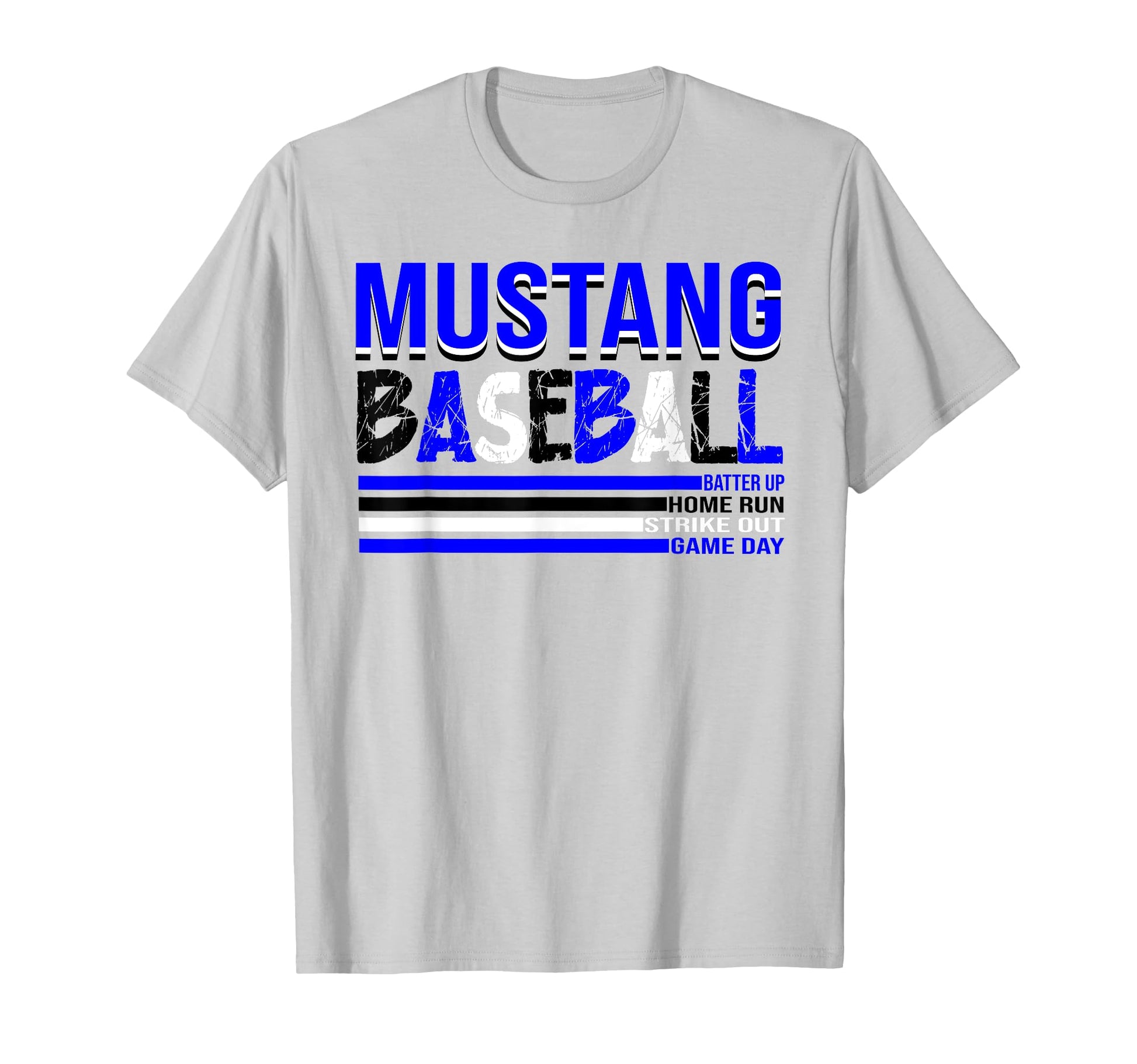 Mustang Baseball Mom Blue Mustangs T-Shirt - Streetwear Style for Adults - T-Shirt, Sweatshirt, Hoodie