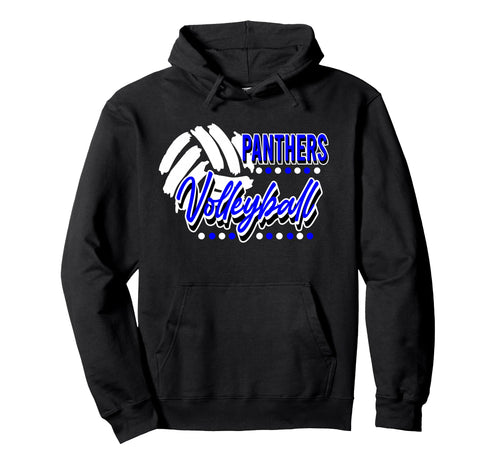 Blue Panthers Volleyball Mom Game Hoodie - Aesthetic Graphic for Adults - T-Shirt, Sweatshirt, Hoodie