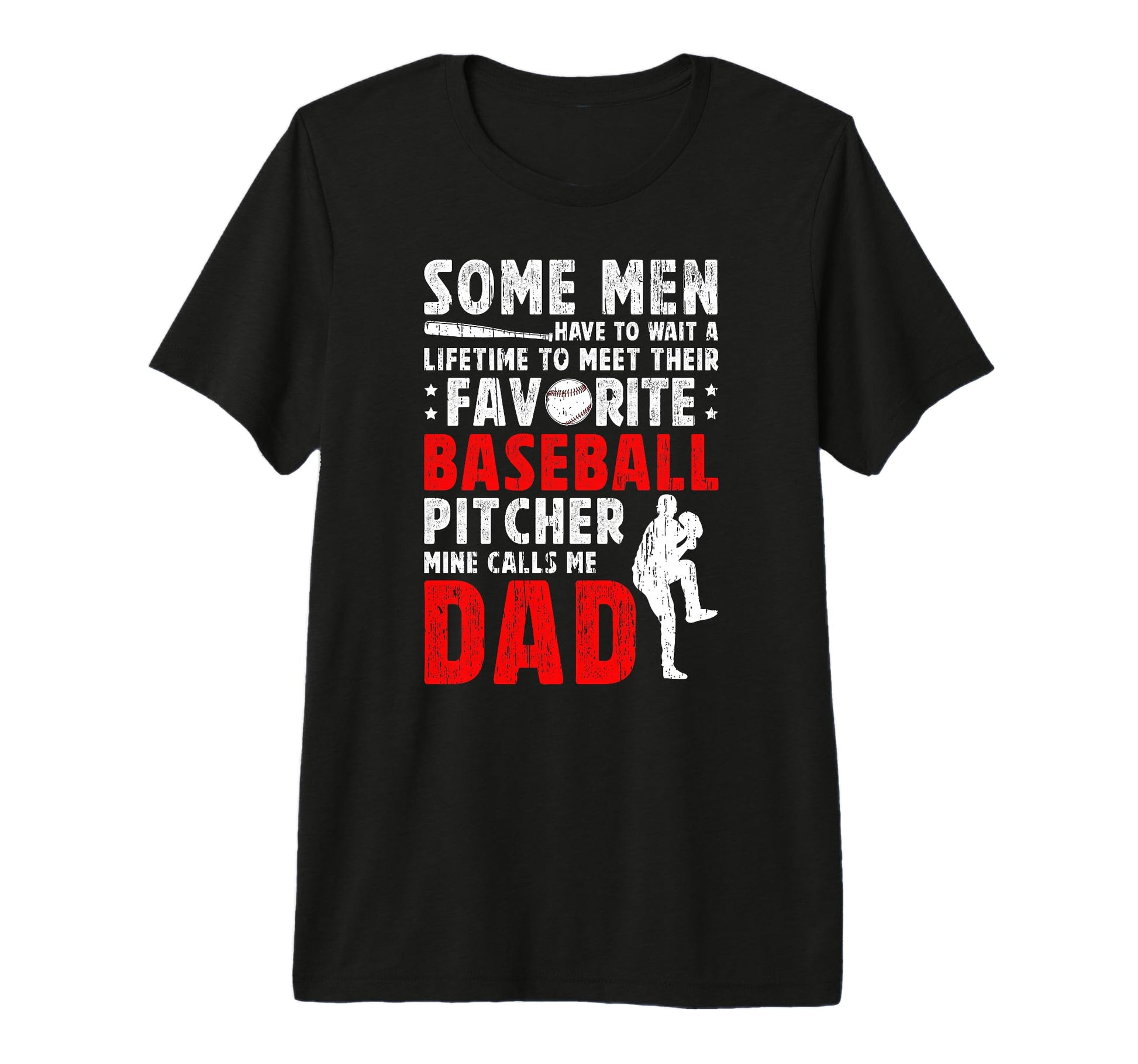 Mens Proud Baseball Pitcher Dad T-Shirt - Aesthetic Graphic Unisex - T-Shirt, Sweatshirt, Hoodie