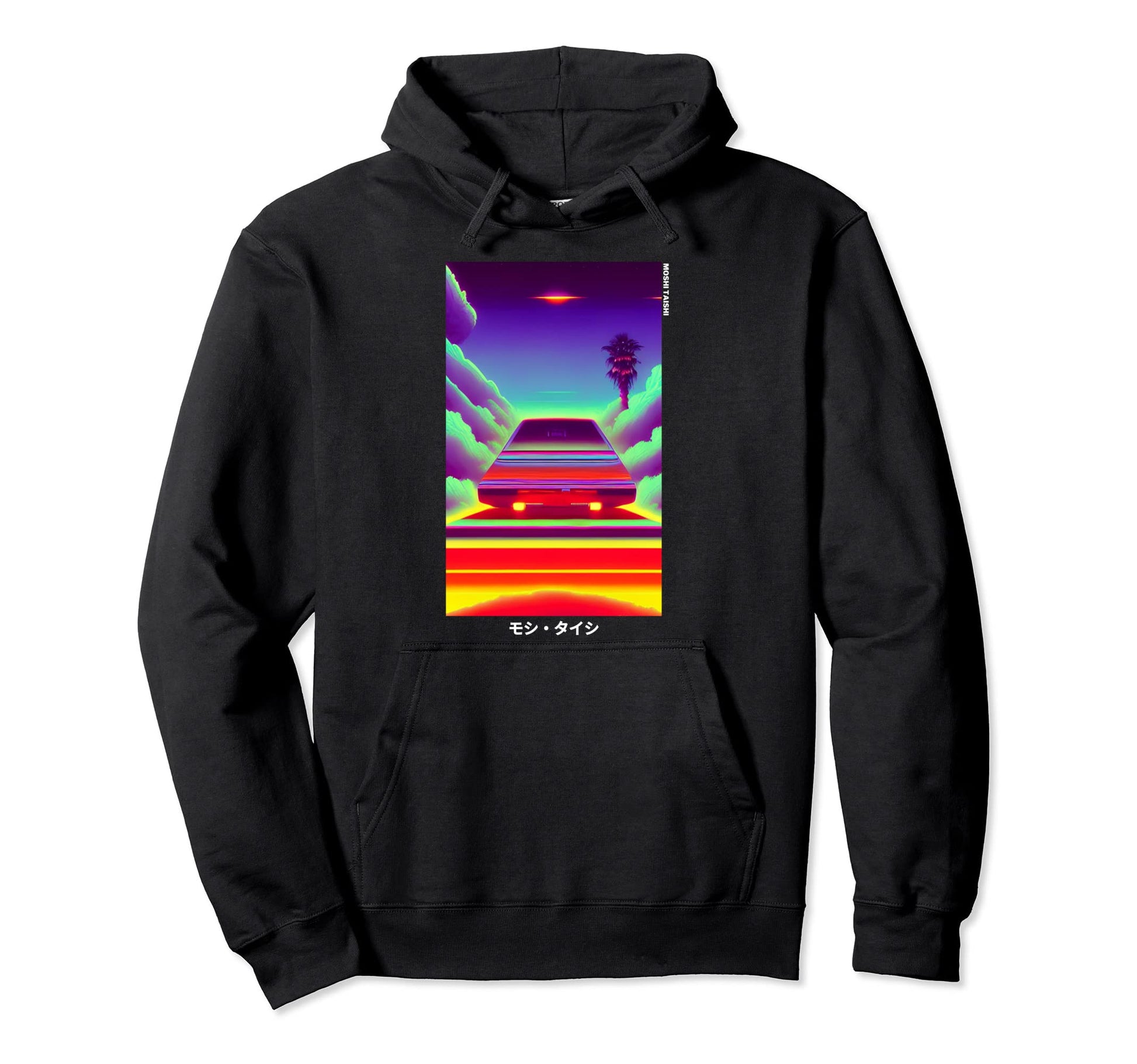 90S Synthwave Japanese Vaporwave Hoodie - Casual Everyday Wear for Adults - T-Shirt, Sweatshirt, Hoodie
