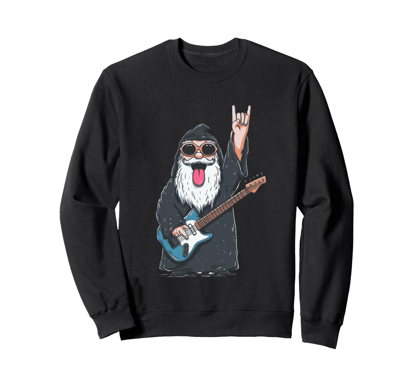 Funny Wizard Rock Music Lover Bearded Sweatshirt - Trendy Graphic Unisex - T-Shirt, Sweatshirt, Hoodie