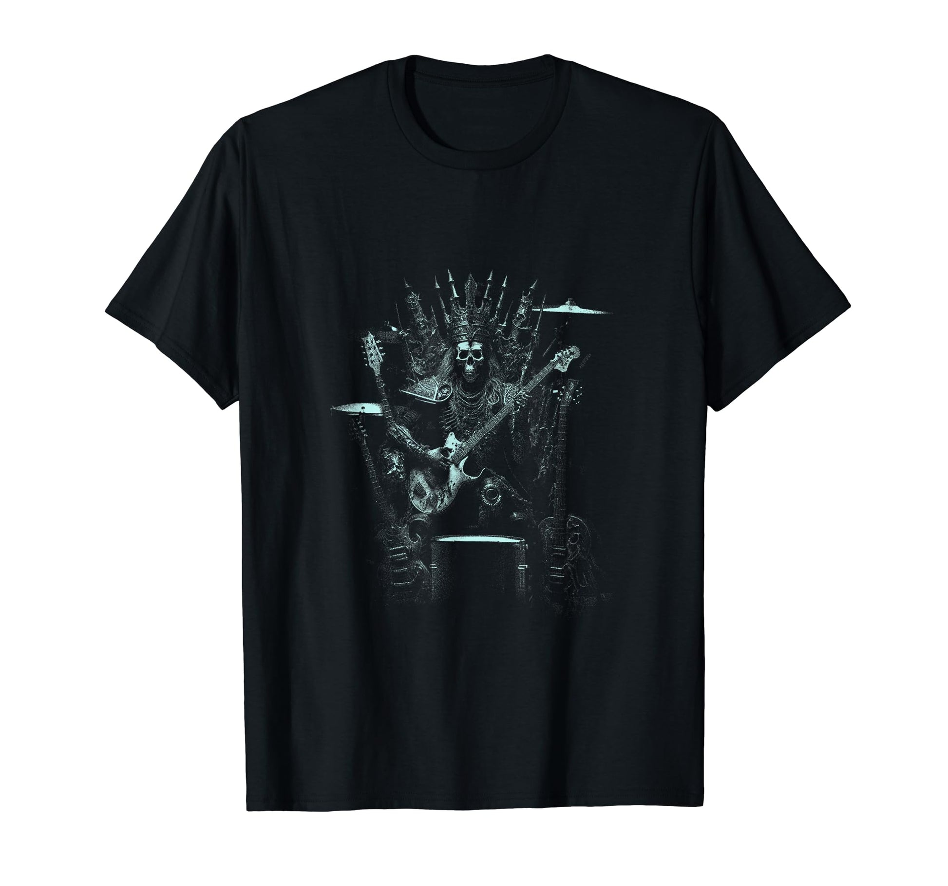 Skeleton King Rock Guitar Rock Vibe T-Shirt - Trendy Graphic for Adults - T-Shirt, Sweatshirt, Hoodie