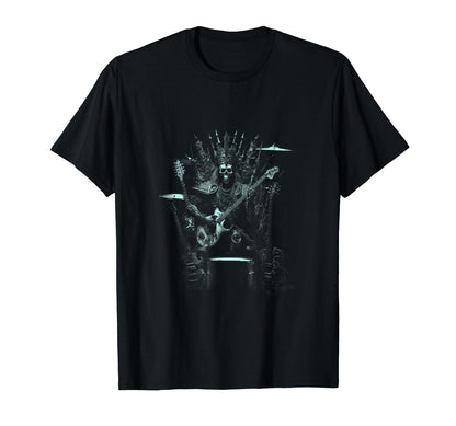 Skeleton King Rock Guitar Rock Vibe T-Shirt - Trendy Graphic for Adults - T-Shirt, Sweatshirt, Hoodie