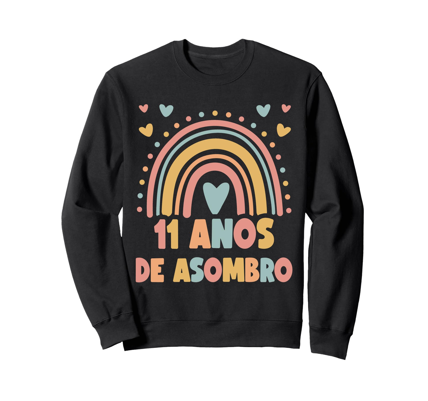 11 Year Old Boho Rainbow 11Th Spanish Sweatshirt - Novelty Apparel Unisex - T-Shirt, Sweatshirt, Hoodie