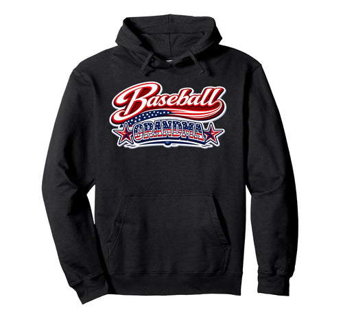 Baseball Grandma Usa Flag Patriotic July Hoodie - Novelty Apparel Unisex - T-Shirt, Sweatshirt, Hoodie