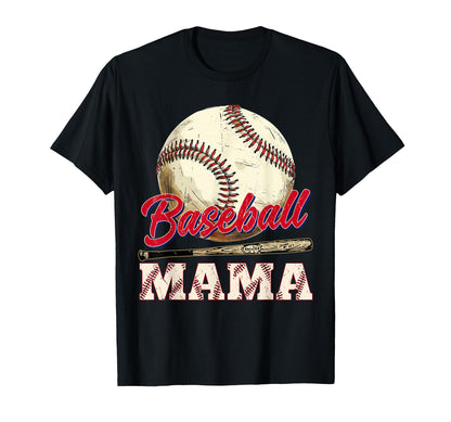 Mama Baseball Mama T-Shirt - Custom Art Print Men Women - T-Shirt, Sweatshirt, Hoodie
