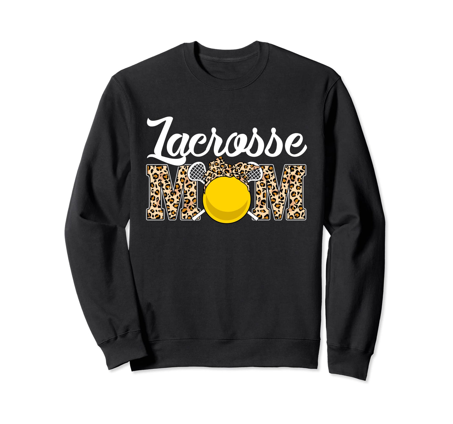 Lacrosse Funny Mom Game Leopard Sweatshirt - Minimalist Print Unisex - T-Shirt, Sweatshirt, Hoodie