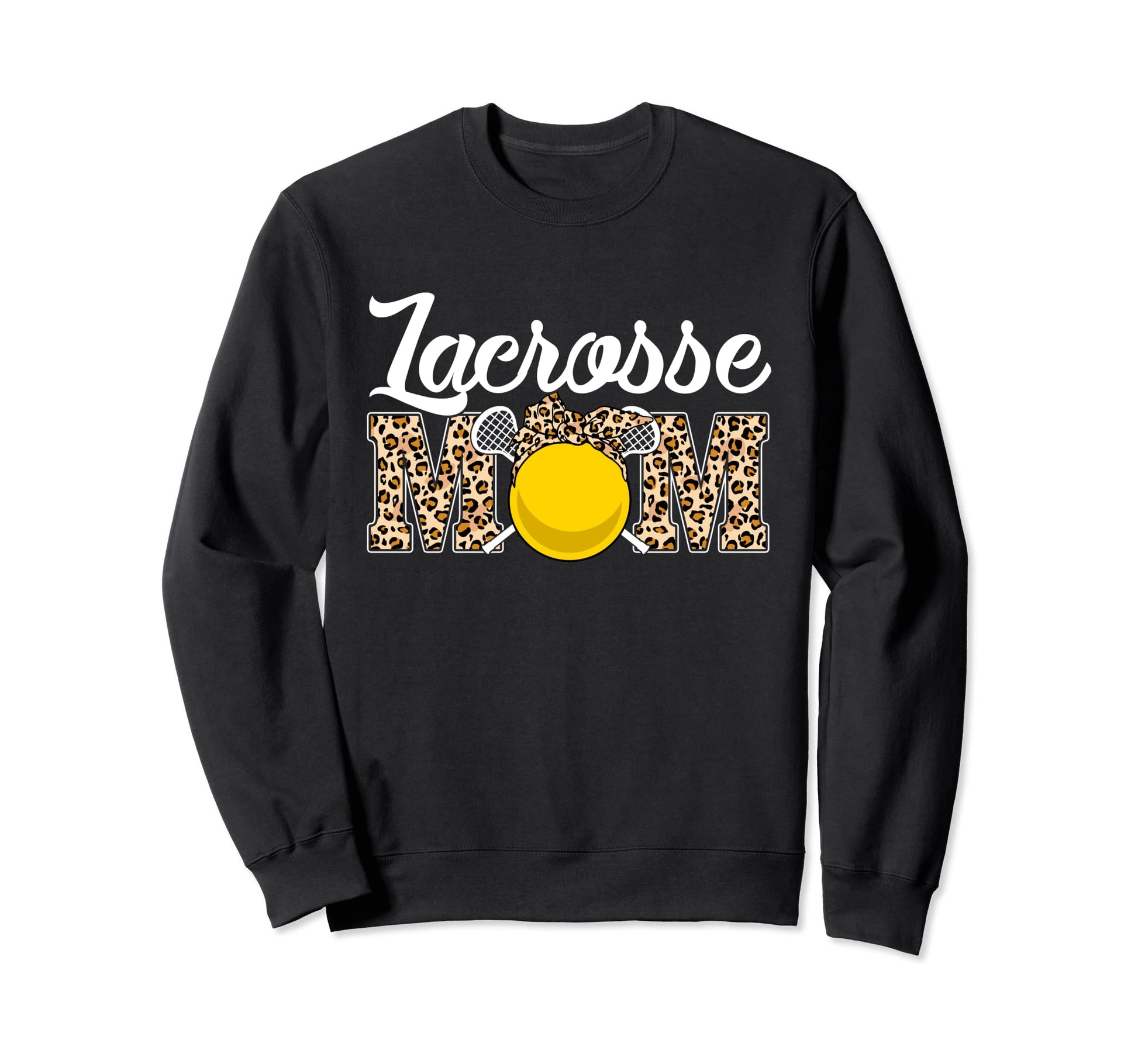 Lacrosse Funny Mom Game Leopard Sweatshirt - Minimalist Print Unisex - T-Shirt, Sweatshirt, Hoodie