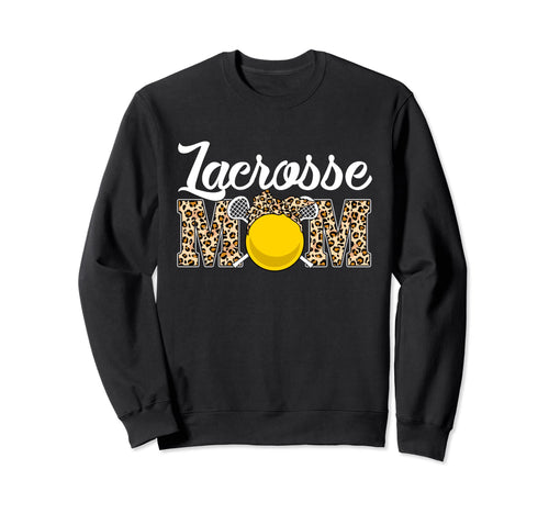 Lacrosse Funny Mom Game Leopard Sweatshirt - Minimalist Print Unisex - T-Shirt, Sweatshirt, Hoodie
