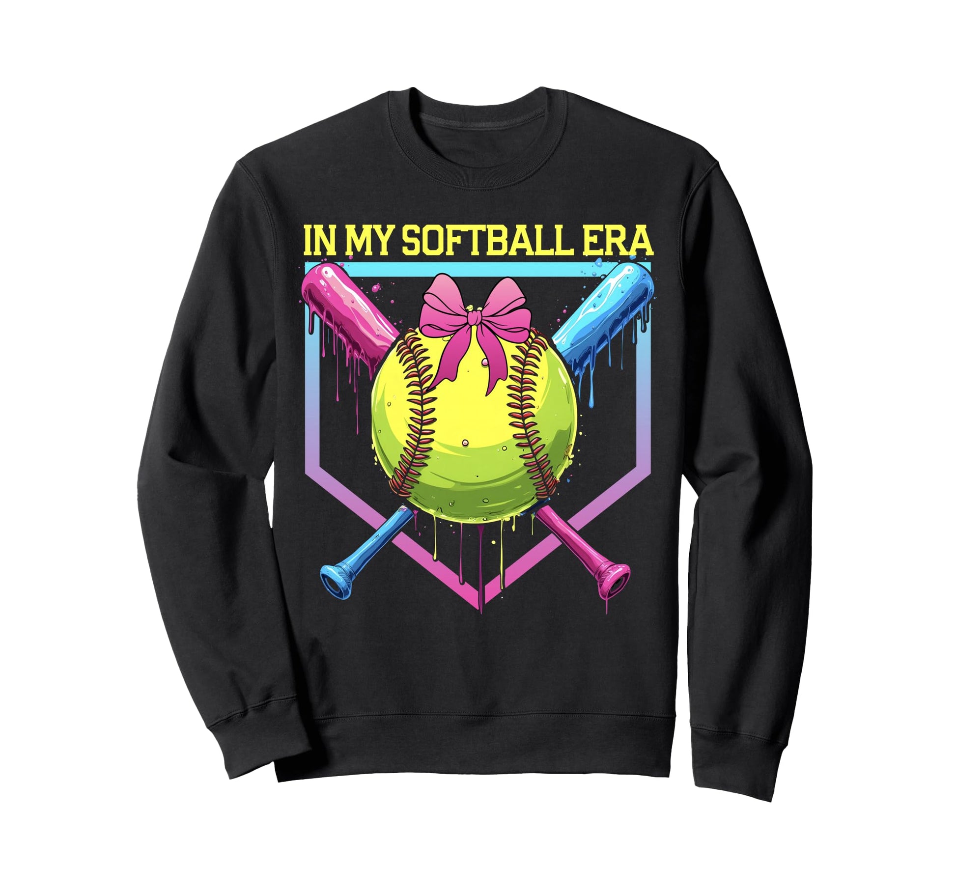 Softball Drip My Softball Era Sweatshirt - Novelty Apparel for Adults - T-Shirt, Sweatshirt, Hoodie
