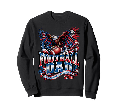 Usa Flag American Football Papa Sweatshirt - Novelty Apparel for Adults - T-Shirt, Sweatshirt, Hoodie