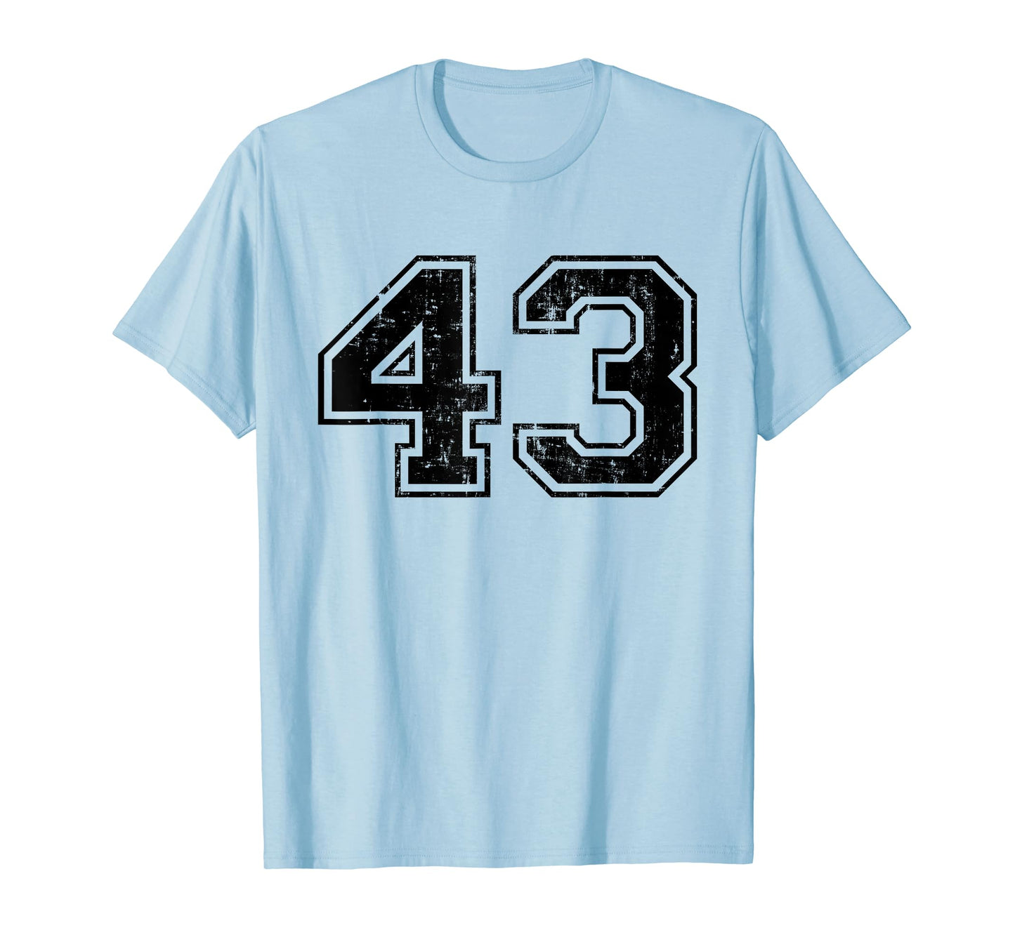 Number 43 Varsity Distressed Sport T-Shirt - Trendy Graphic for Adults - T-Shirt, Sweatshirt, Hoodie