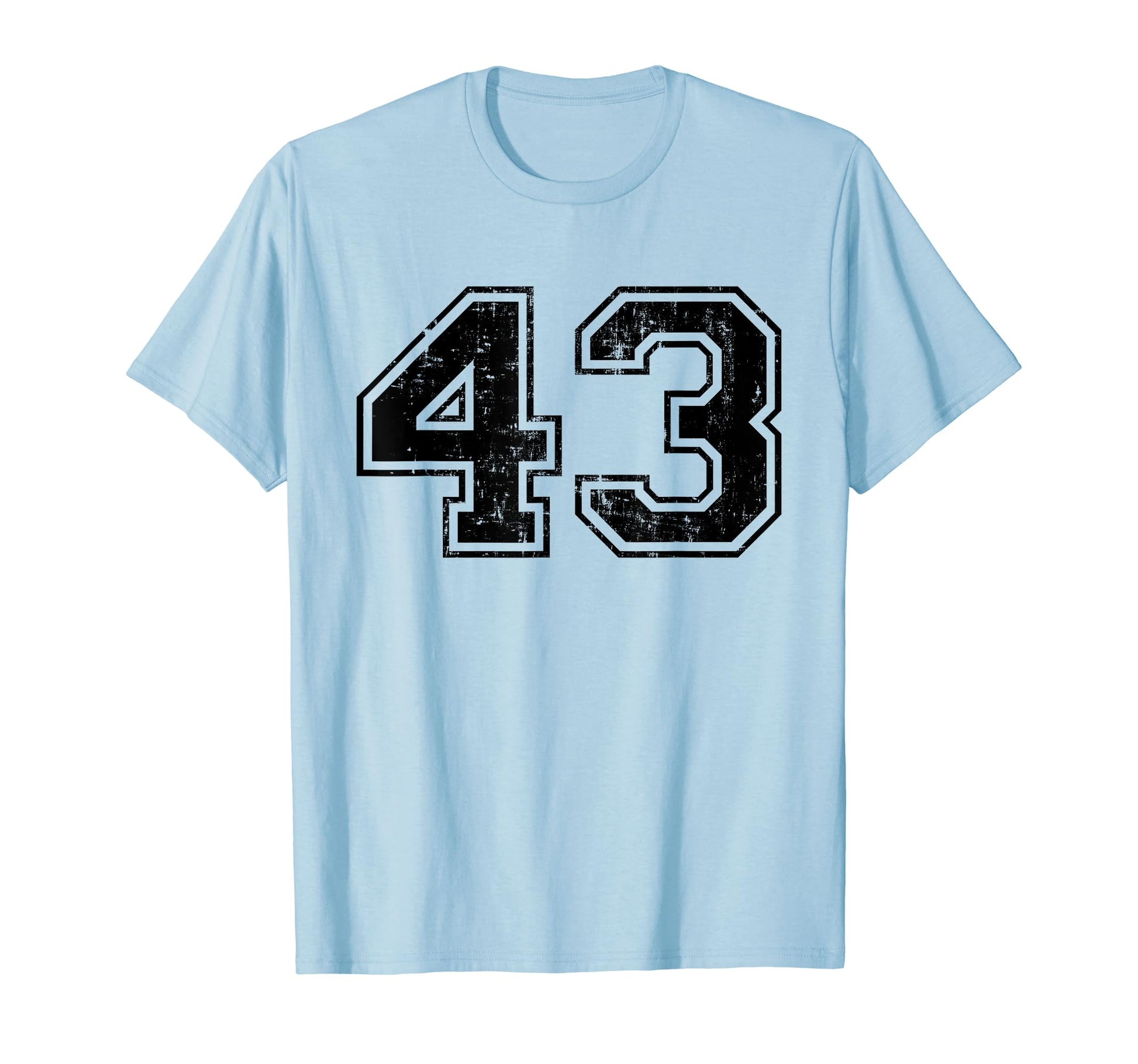 Number 43 Varsity Distressed Sport T-Shirt - Trendy Graphic for Adults - T-Shirt, Sweatshirt, Hoodie