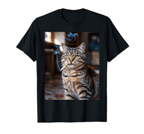 Funny Smoking Cat Meme 90S Grunge Gag Cat T-Shirt - Unique Graphic Unisex - T-Shirt, Sweatshirt, Hoodie