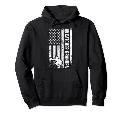 Baseball Catcher Grandpa Baseball Catcher Hoodie - Streetwear Style Unisex - T-Shirt, Sweatshirt, Hoodie