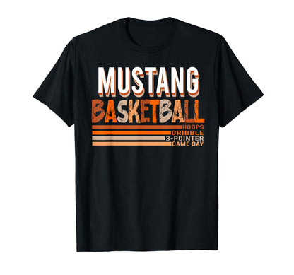 Mustang Basketball Mom Game Day T-Shirt - Aesthetic Graphic Men Women - T-Shirt, Sweatshirt, Hoodie